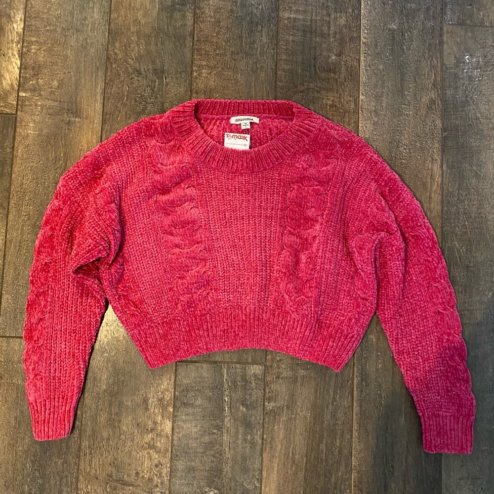 Pink TJMaxx cropped sweater